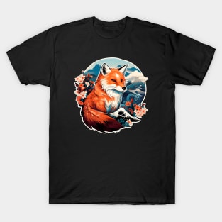 Ukiyo-e Japan fox T-Shirt